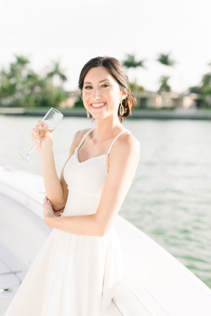 Bride has a great time on her backyard wedding in clearwater.