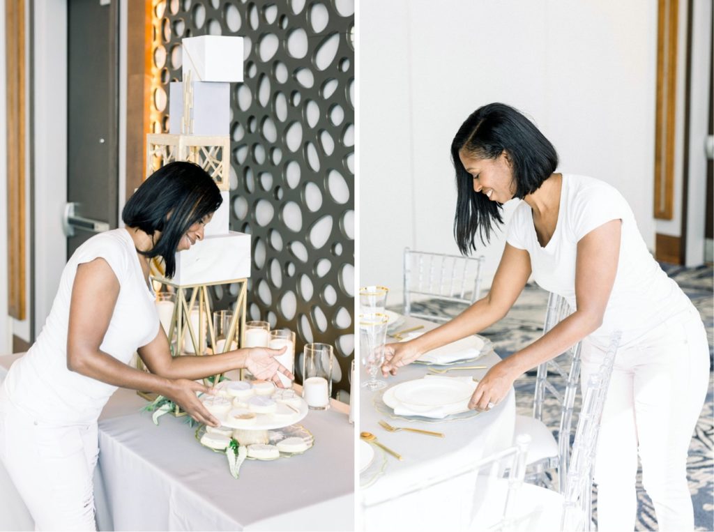 Behind the scenes for wedding planer at Tampa hotal.