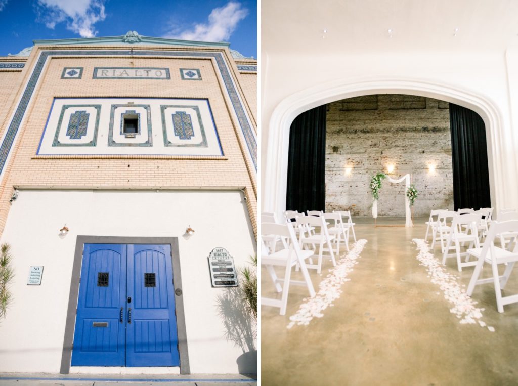 Outside and inside wedding Tampa venue 