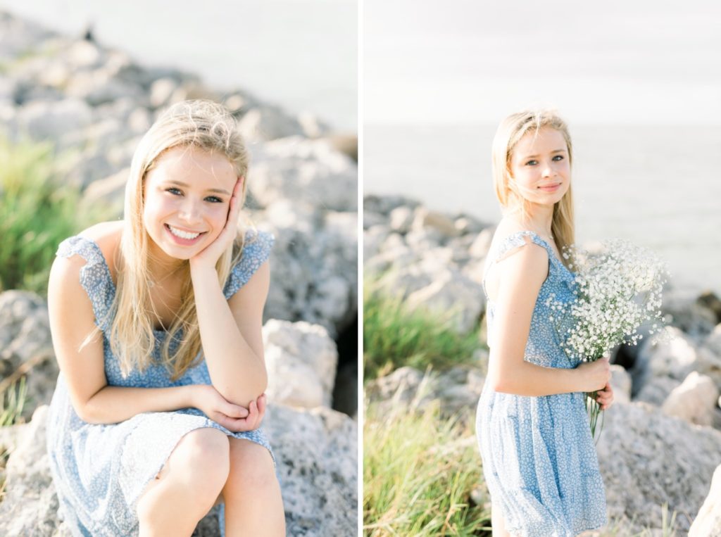 senior photos at sunset time