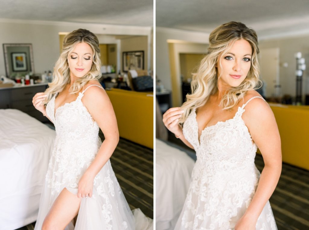 Bride portrait in getting ready room