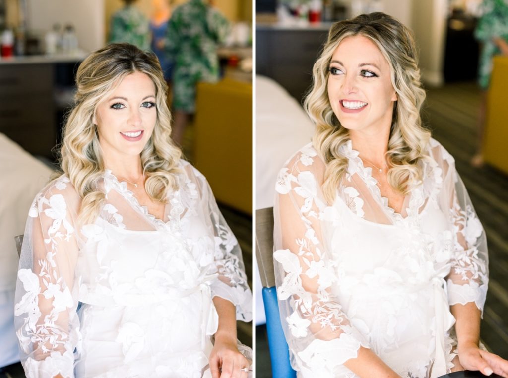 Bride is getting ready at Sheraton Sandkey Resort