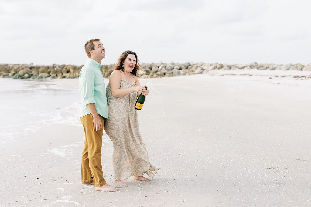 What to wear to a beach engagement photoshoot with professional photographer Jommy Photography. beach photos #JommyPhotography #JommyEngagements #BeachEngagements #FloridaEngagements #FloridaBeachEngagements #ClearwaterFlorida #EngagementPhotographer
